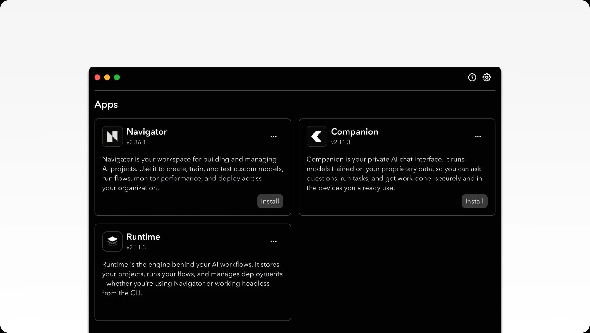 webAI Installer preview